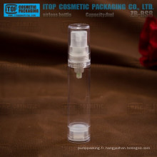 Flacon de pompe airless ZB-BS8 8ml haute clair couleur personnalisable bon mécanisme airless mini 5ml 10ml